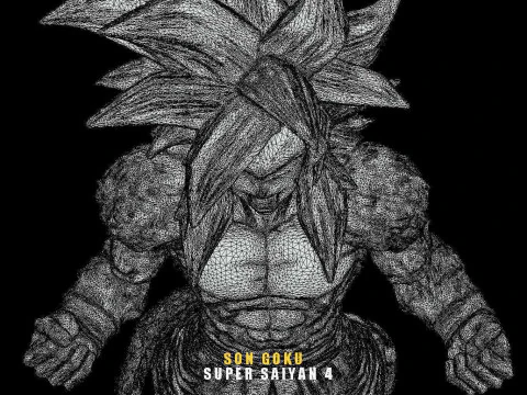 Son Goku Super Saiyan 4 3D Print Model