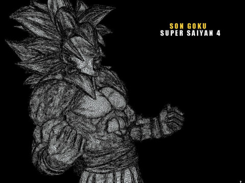 Son Goku Super Saiyan 4 Model Cetak 3D