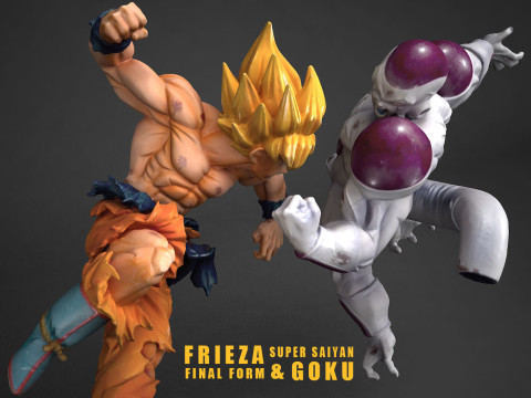 Frieza Final Form vs Super Saiyan Goku 3D Print Model