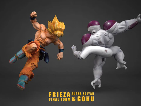 Forma final de Freezer contra Super Saiyan Goku Modelo de impresión 3D