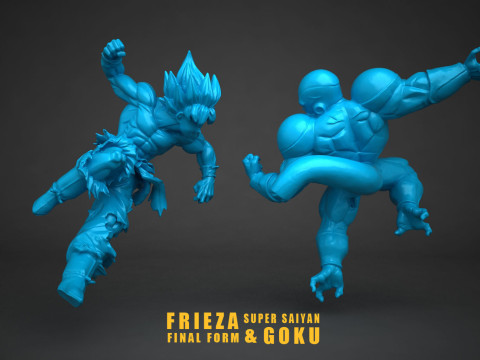Frieza Final Form vs Super Saiyan Goku 3D Print Model