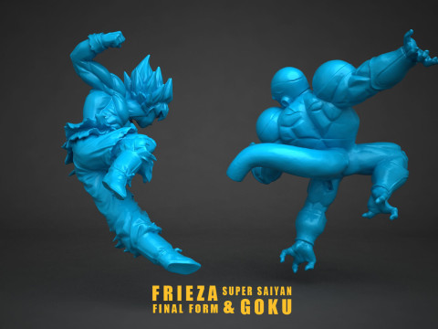 Frieza Final Form vs Super Saiyan Goku 3D Print Model