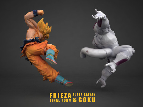 Frieza Final Form vs Super Saiyan Goku 3D Print Model