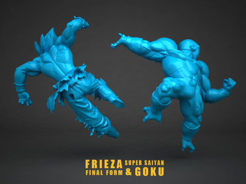Frieza Final Form vs Super Saiyan Goku 3D Print Model