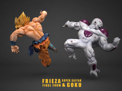 Frieza Final Form vs Super Saiyan Goku 3D Print Model