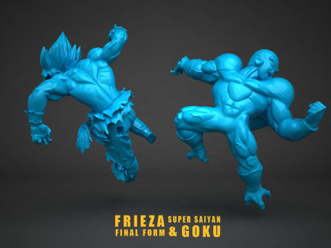 Frieza Final Form vs Super Saiyan Goku 3D Print Model