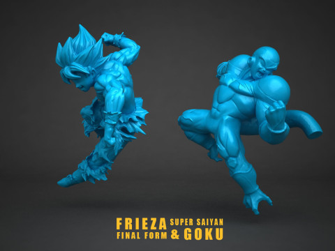 Frieza Final Form vs Super Saiyan Goku 3D Print Model