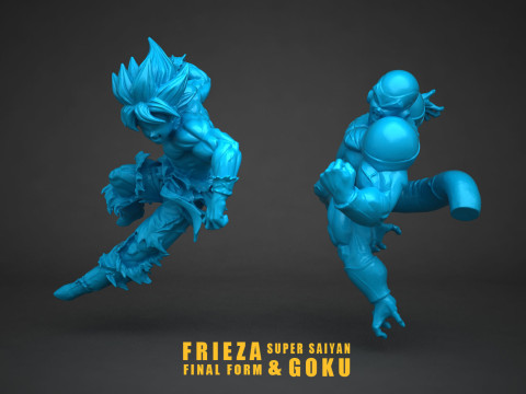 Frieza Final Form vs Super Saiyan Goku 3D Print Model