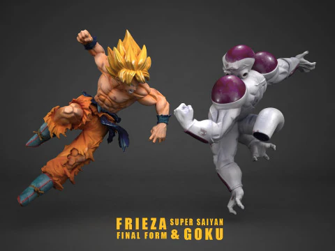 Forma final de Freezer contra Super Saiyan Goku Modelo de impresión 3D