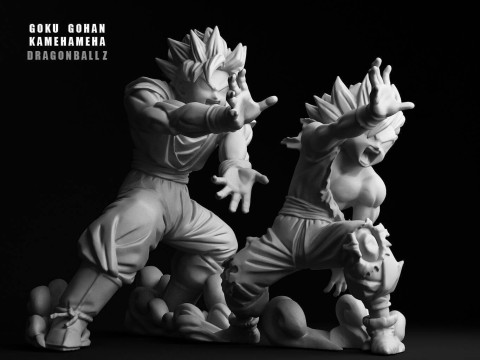 Goku Gohan Kamehameha Modelo de Impressão 3D