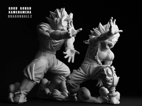 Goku Gohan Kamehameha 3D Print Model