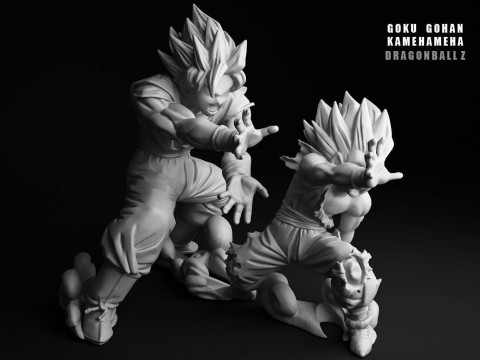 Goku Gohan Kamehameha Modelo de Impressão 3D