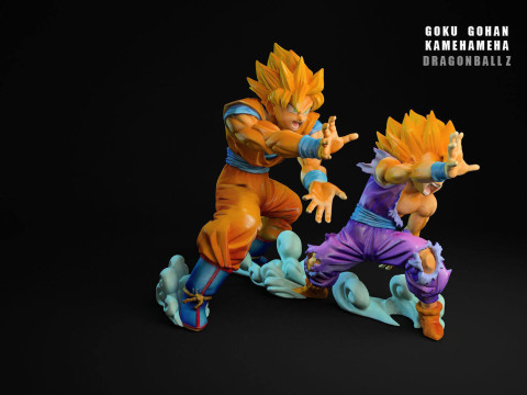 Goku Gohan Kamehameha Modelo de Impressão 3D