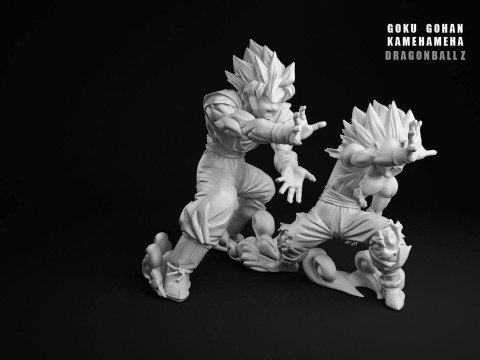 Goku Gohan Kamehameha Modelo de Impressão 3D