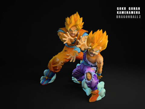 Goku Gohan Kamehameha Modelo de Impressão 3D