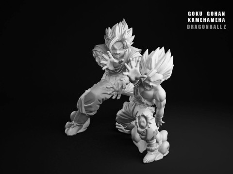 Goku Gohan Kamehameha Modelo de Impressão 3D