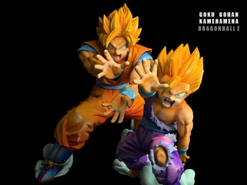 Goku Gohan Kamehameha Modelo de Impressão 3D