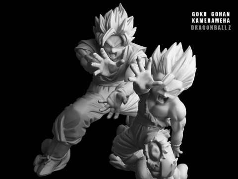 Goku Gohan Kamehameha Modelo de Impressão 3D