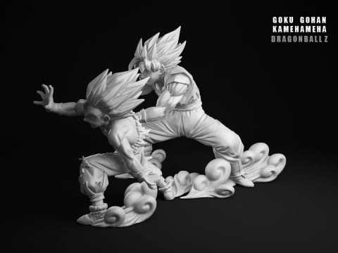 Goku Gohan Kamehameha Modelo de Impressão 3D