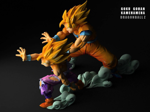 Goku Gohan Kamehameha Modelo de Impressão 3D