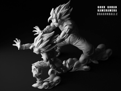 Goku Gohan Kamehameha Modelo de Impressão 3D