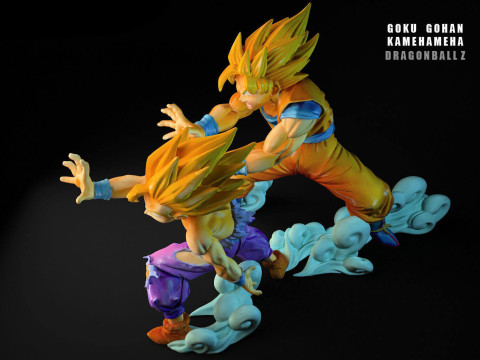 Goku Gohan Kamehameha Modelo de Impressão 3D
