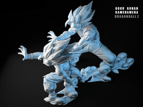 Goku Gohan Kamehameha Modelo de Impressão 3D