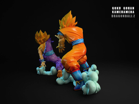 Goku Gohan Kamehameha Modelo de Impressão 3D