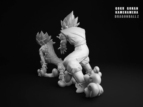 Goku Gohan Kamehameha Modelo de Impressão 3D