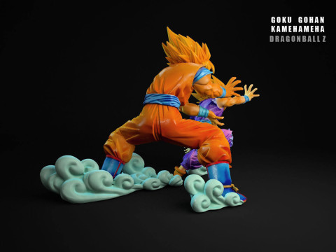 Goku Gohan Kamehameha Modelo de Impressão 3D