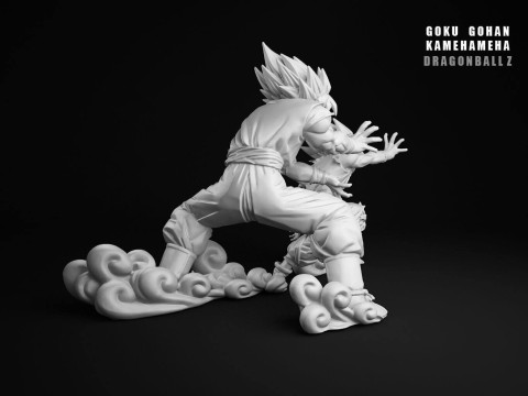 Goku Gohan Kamehameha Modelo de Impressão 3D