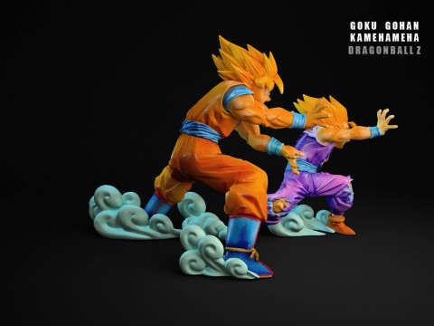 Goku Gohan Kamehameha Modelo de Impressão 3D