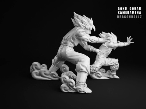 Goku Gohan Kamehameha Modelo de Impressão 3D
