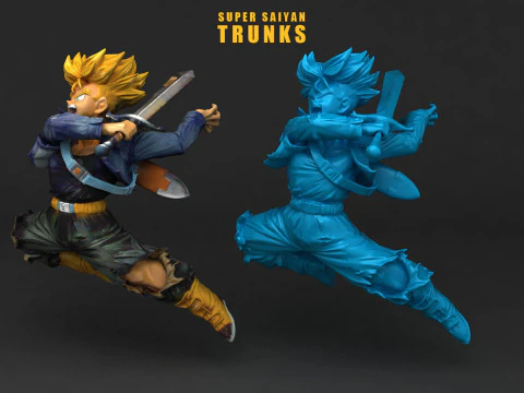 Super Saiyan Trunks 3D Print Model
