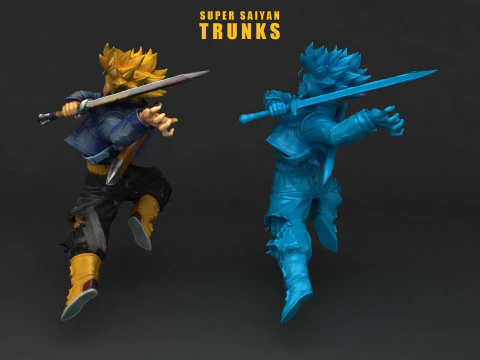 Super Saiyan Trunks 3D Print Model