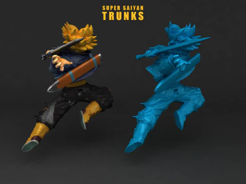 Super Saiyan Trunks 3D Print Model