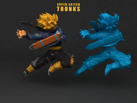 Super Saiyan Trunks 3D Print Model