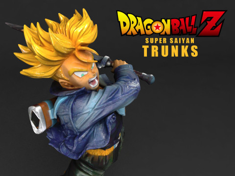 Super Saiyan Trunks Model Cetak 3D