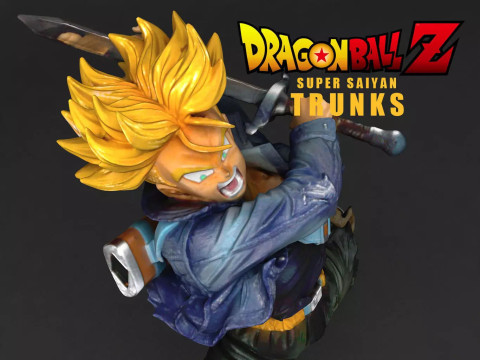 Super Saiyan Trunks Model Cetak 3D