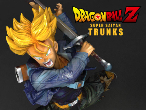 Super Saiyan Trunks Model Cetak 3D