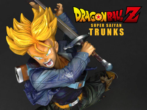 Super Saiyan Trunks 3D Print Model
