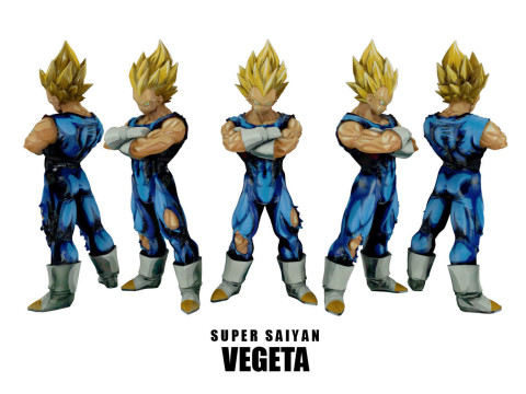 Super Saiyan Vegeta 3D Print Model