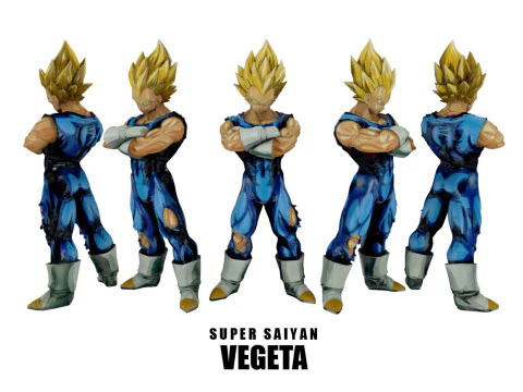Super Saiyan Vegeta 3D Print Model