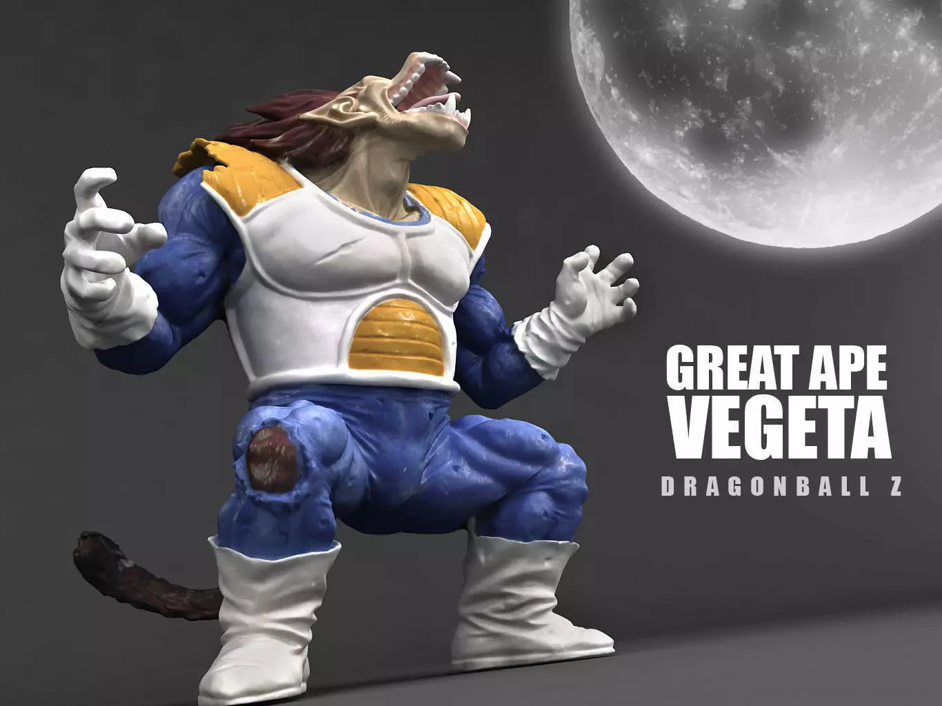Great Ape Vegeta 3D Model .c4d .max .obj .3ds .fbx .stl .blend 