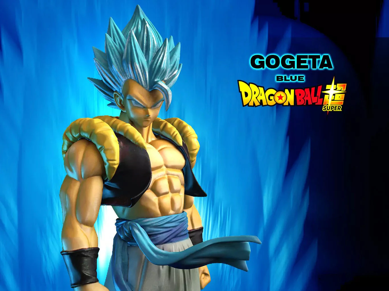 Gogeta Blue GDT 3D Print Model .c4d .max .obj .3ds .fbx .stl .blend 