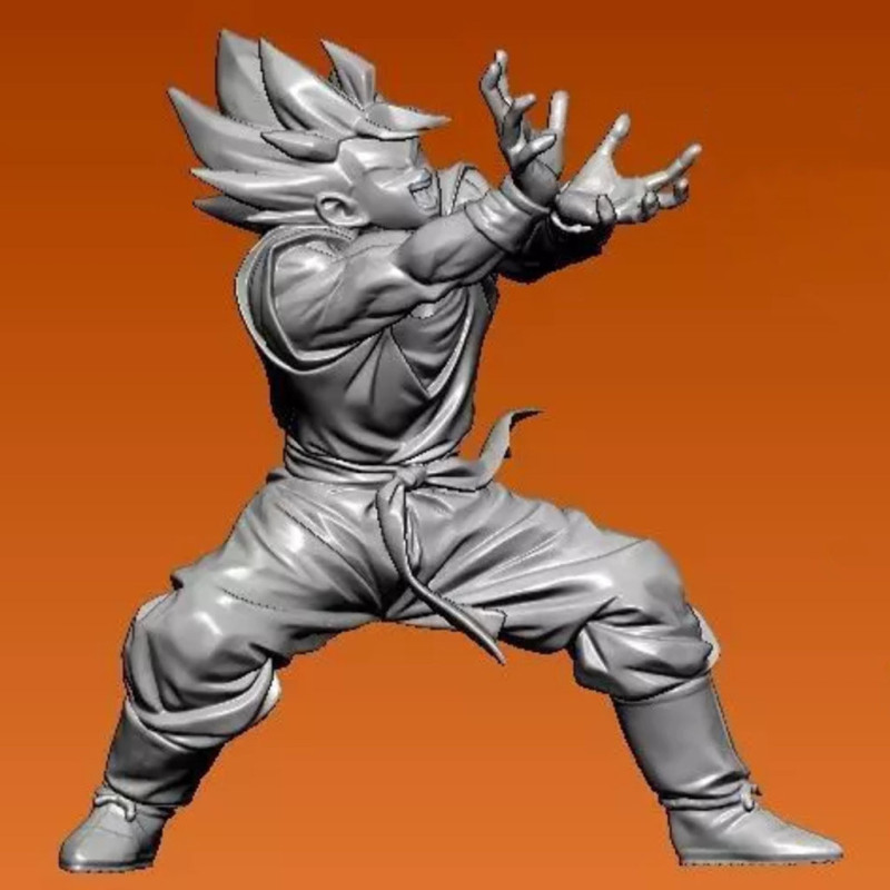 Goku Kamehameha 3D 프린트 모델 .c4d .max .obj .3ds .fbx .stl .blend 