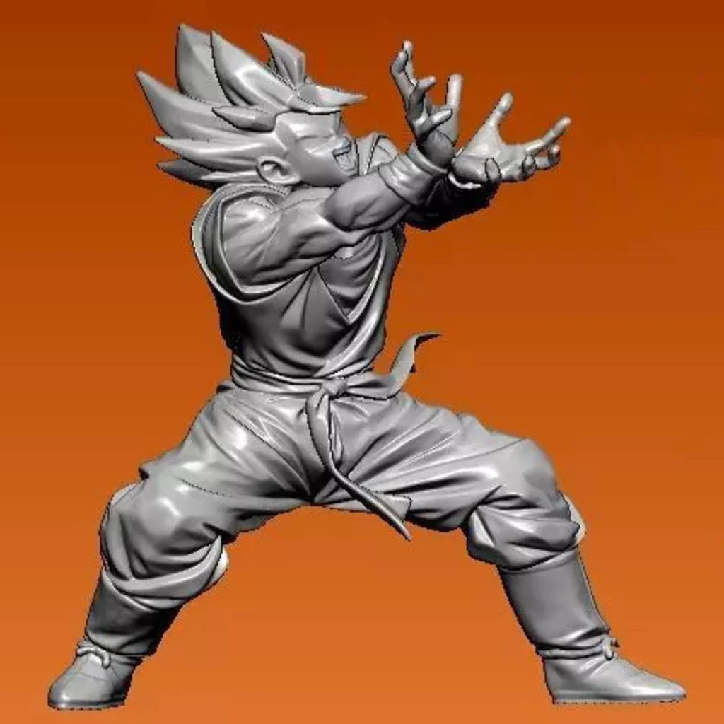 Goku Kamehameha 3D Print Model .c4d .max .obj .3ds .fbx .stl .blend 