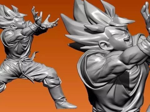 Goku Kamehameha 3D 프린트 모델