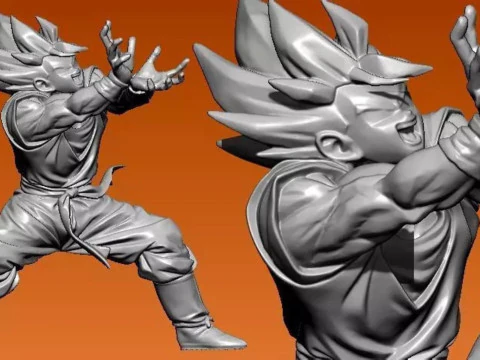 Goku Kamehameha 3D Print Model