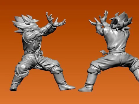 Goku Kamehameha 3D Print Model